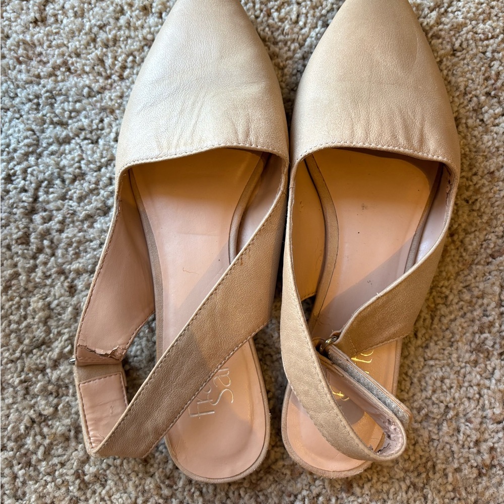 Franco Sarto Tan Pointed Flats